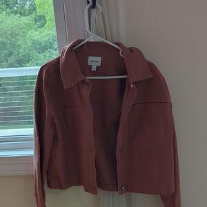 Nine West Brown Utility Jacket Cozy Sherpa Style